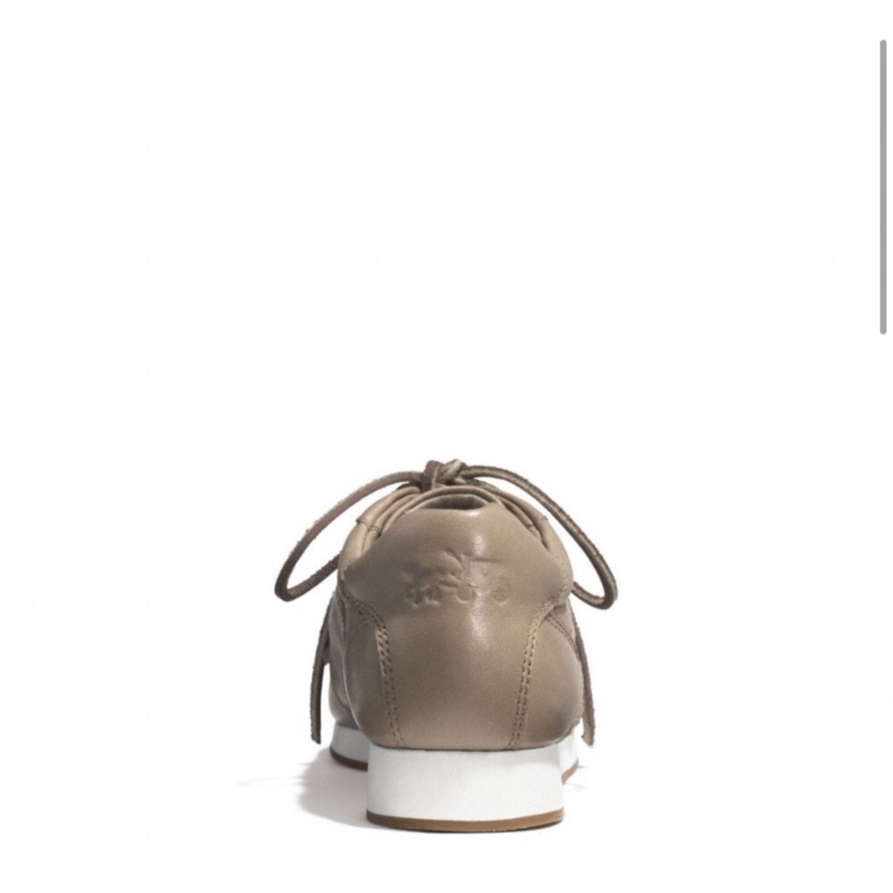🤎Coach RaeAnn Slate Taupe Tennis Shoes 100% Leather.Rawhide Laces. - Picture 2 of 7